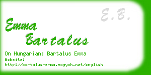 emma bartalus business card
